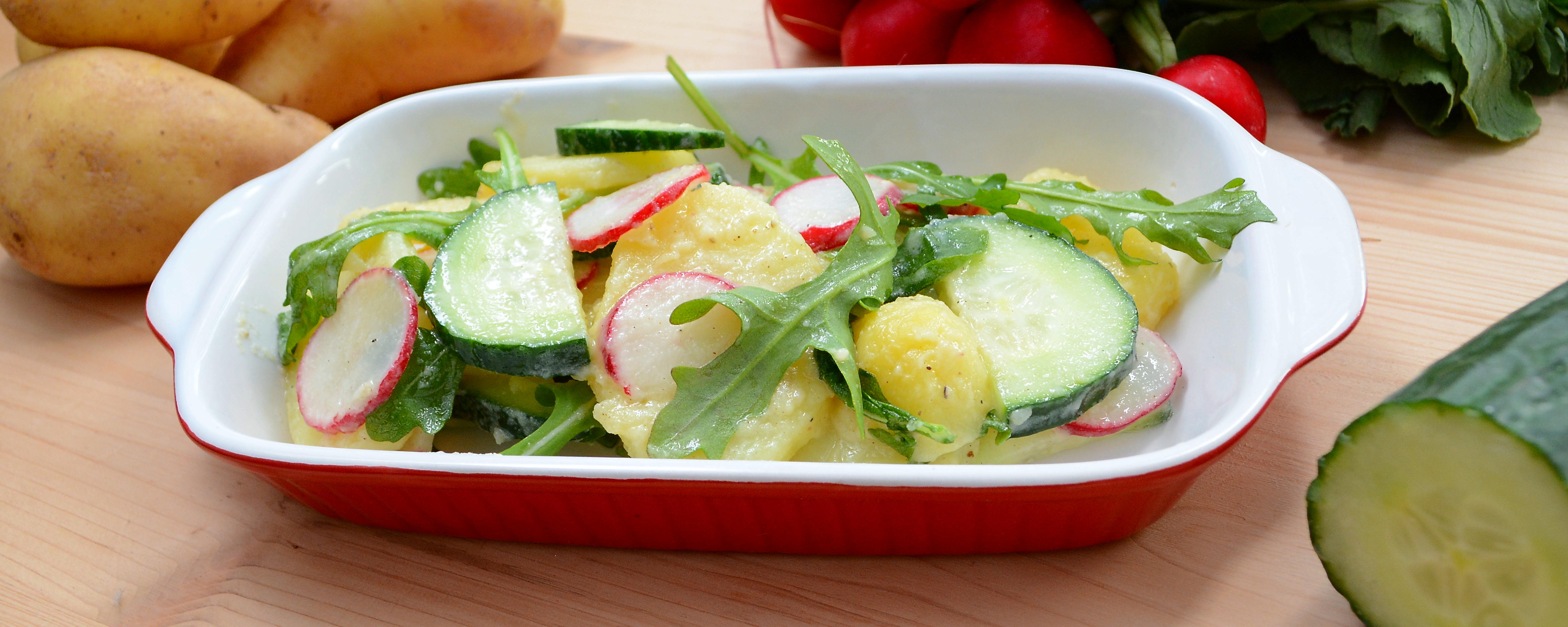 Veganer Kartoffelsalat Mit Rucola Veganesk