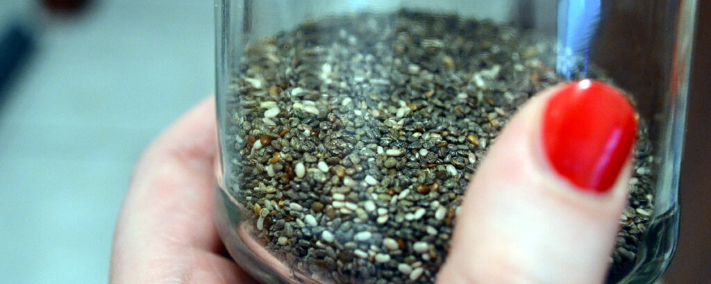 Chia-Samen sind sehr lange haltbar.