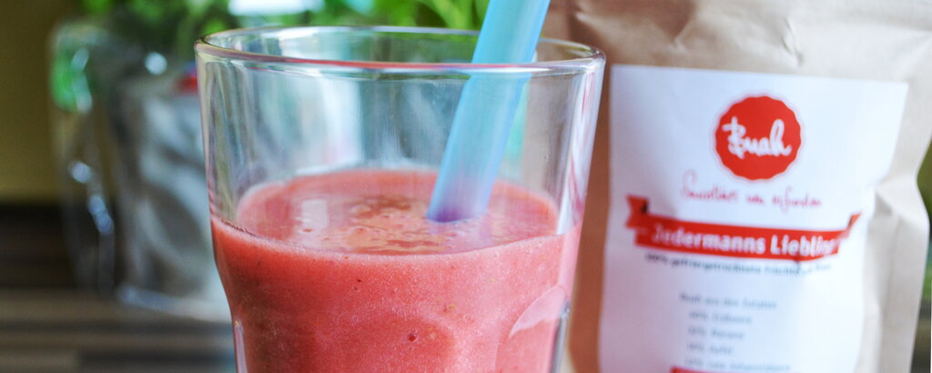 Der zubereitete Jedermanns-Liebling-Smoothie.