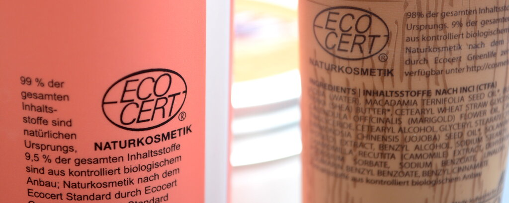 Die ECOCERT-Zertifizierung finden wir auf allen vier Produkten.