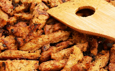 Gyros aus Soja-Medaillons