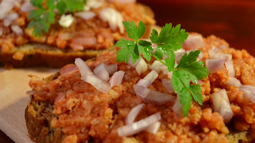 Veganes, fettfreies Mett